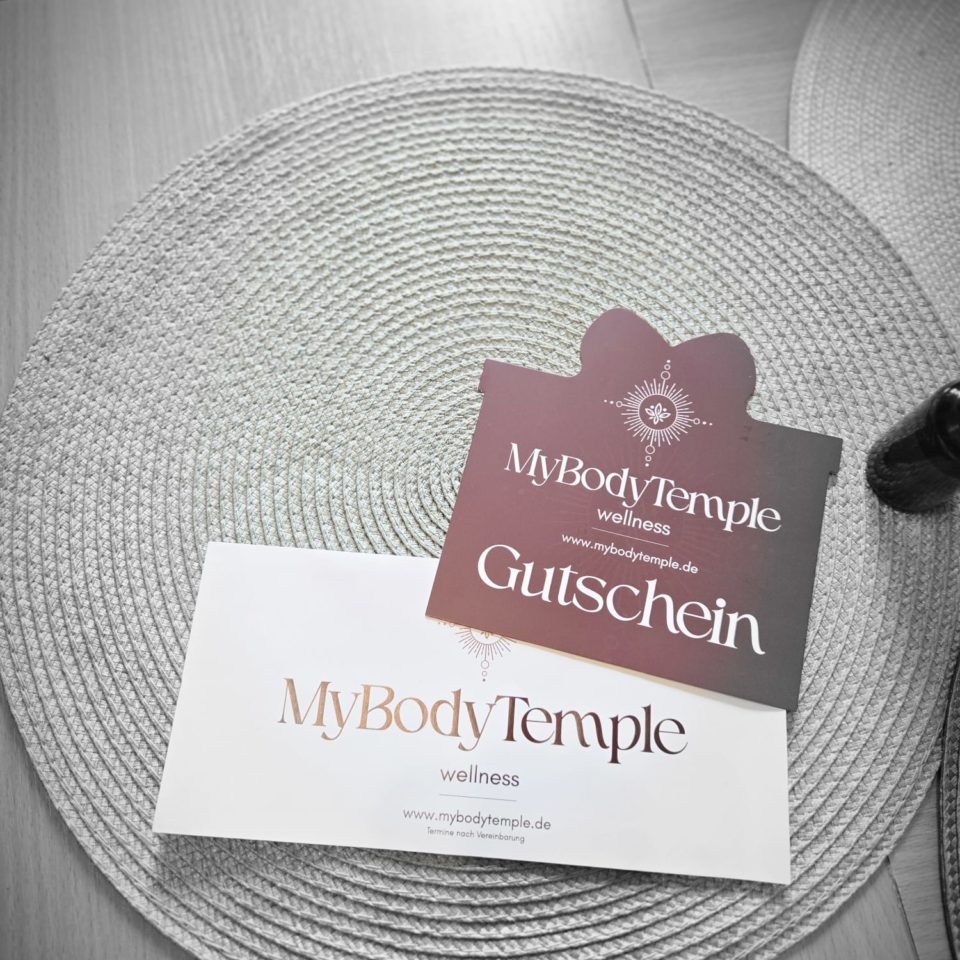 Hier sieht man die Gutscheinkarte für eine Massage in Jena bei MyBodyTemple.